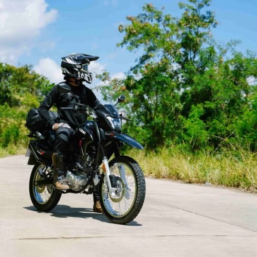 Foto de capa destacada da nova moto trail Haojue NK 160.